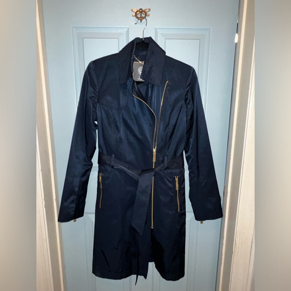 Vince Camuto Navy Coat Sz S